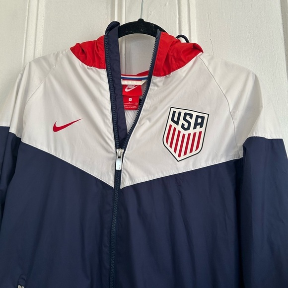 Nike USA Windrunner Soccer Jacket - Navy White Red  AJ6519-410 Size Small - Picture 2 of 5
